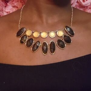 Natural Stone Statement Necklace